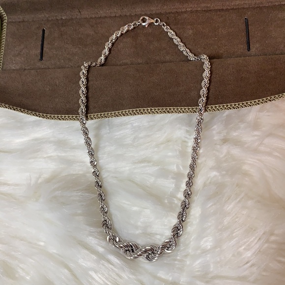 Ross & Simons Sterling Silver Graduated Rope Chain - Picture 9 of 17